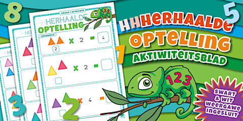 Graad 1 Wiskunde Uitdaging Optel en Aftrek Dobbelsteentjie