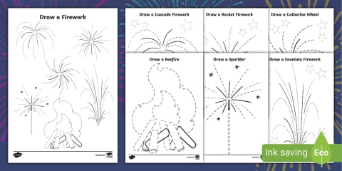 Firework Patterns Fine Motor Activity