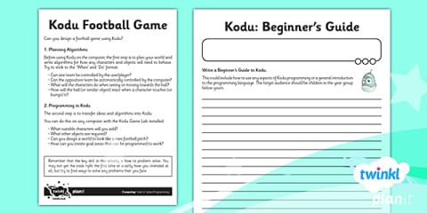 Computing: Kodu Programming: Year 6 Knowledge Organiser