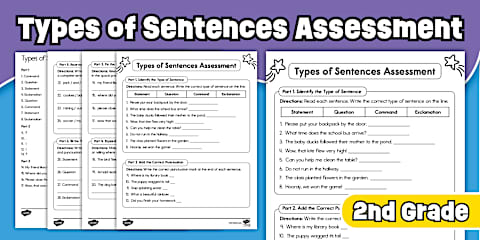 Sentence Matching Activity Third Grade Identifying Exclamatory and Imperative Sentences Worksheet