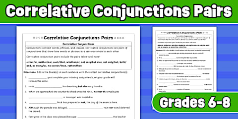 Fifth Grade Correlative Conjunctions Task Cards