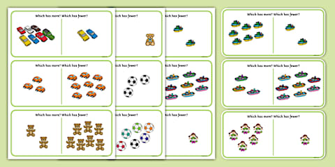 More or Less Clip Cards Activity