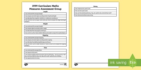 1999 Curriculum Junior Infants Maths Number Assessment Group Colouring ...