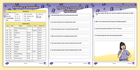 Financial Literacy Savings Activity Sheet