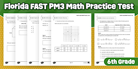 Eighth Grade Math Practice Test | Florida FAST PM3 Test Prep