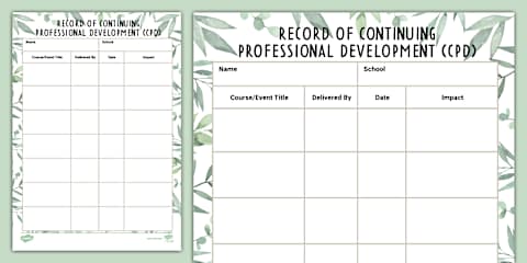 Record of Continuing Professional Development CPD