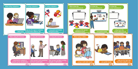 Computer Lab Rules Display Poster