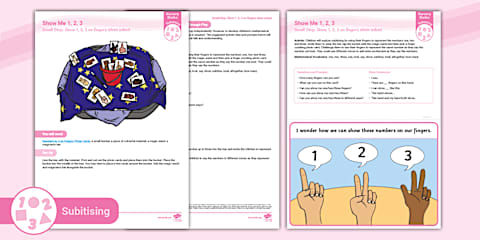 EYFS Nursery Maths Subitising 2 PowerPoint: Show Me 1, 2, 3 (Supporting ...