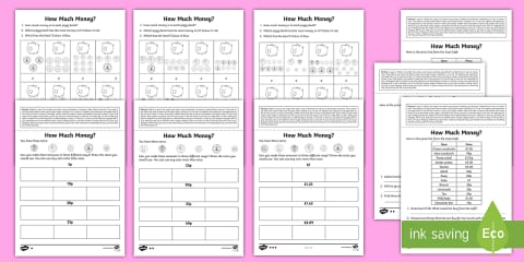 Year 2 Money - Making the Same Amount Matching Cards