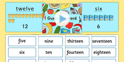 Number Words and Numerals Loop Cards