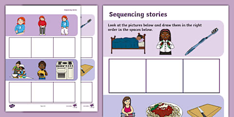 First And Next Preschool: Literacy - First, Next and Then Sequencing Activity Mat