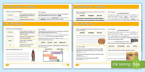 Ancient Sumer Era Map Activity