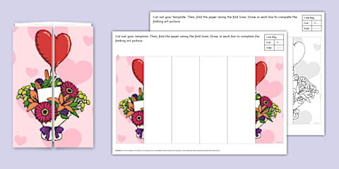 Flowers Folding Art Template