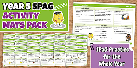 Year 4 Spelling, Punctuation and Grammar Activity Mats Pack
