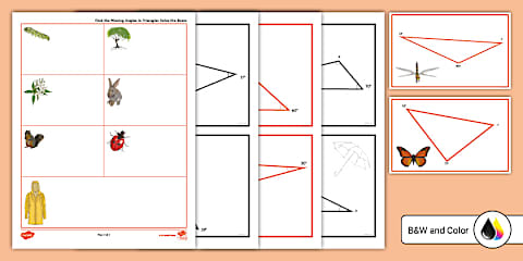 Eighth Grade Find the Missing Exterior Angles Worksheet