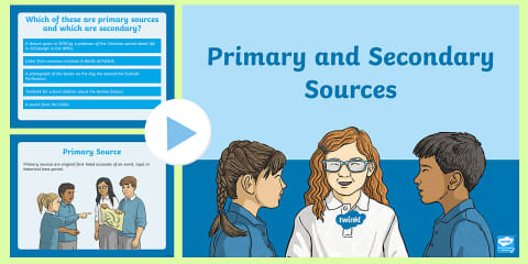 Primary and Secondary Sources Differentiated Worksheets