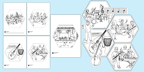 Camouflage Animals Hexagon Display Coloring Activity