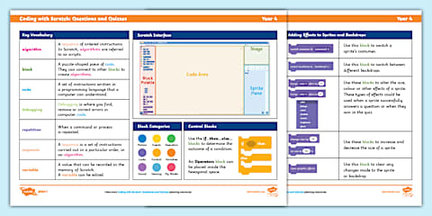 Computing: Coding with Scratch: Questions and Quizzes: Year 4 ...