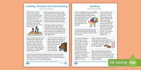 EYFS PSED ELG Home Learning Challenges Activity Pack