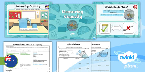 Comparing Capacity Informal Measurement Worksheet Comparing Capacity Using Informal Units Worksheet