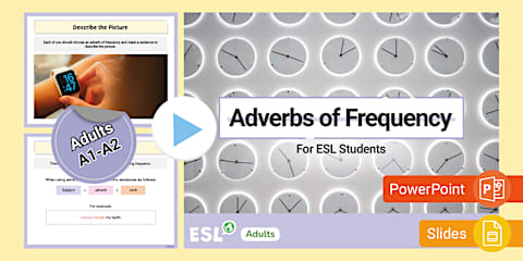 ESL Adverbs of Frequency Powerpoint Lesson [Teens, A1-A2]