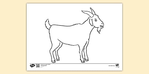 Little Billy Goat Mask Colouring Sheet