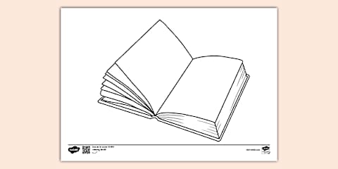 Stack of Books Colouring