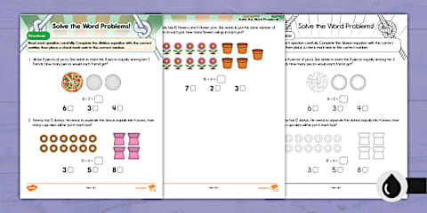 Grade 2 Division Write the Room
