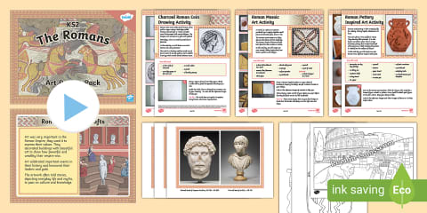 Roman Mosaics Folding Art Template