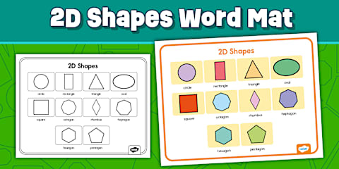 2D Shapes with Real-World Examples Posters
