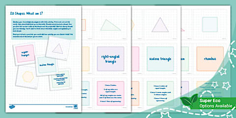 Year 4 Properties of 2D Shapes Activity (Ages 8 - 9)