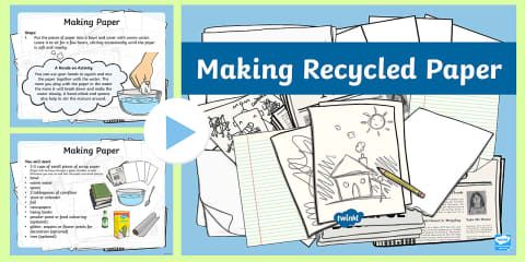 How to Make Recycled Paper Cut and Stick Sequencing Activity