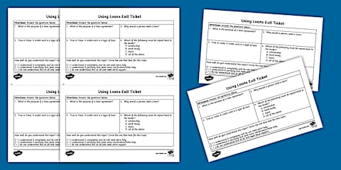 Seventh Grade Credit and Debit Worksheet