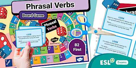 The Phrasal Verbs Challenge ESL Board Game [Teens, B1]