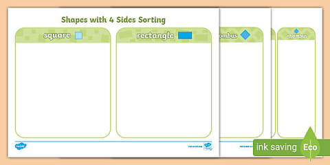 Build a 2D Shape Superhero Activity- 4 Sided Shapes