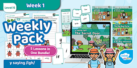 Twinkl Phonics ‘y’ saying /igh/ - Level 6 Week 1 Lesson 2 Weekly Pack