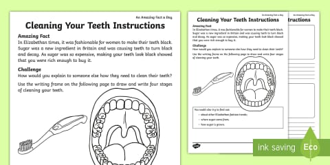 How to Brush Your Teeth Procedural Mentor Text and Activity