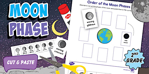 Second Grade All About the Moon Phases PowerPoint & Google Slides