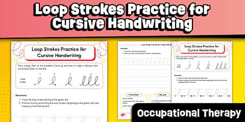 Cursive Basic Strokes Practice Worksheet | Undercurve Stroke Warm-Up ...