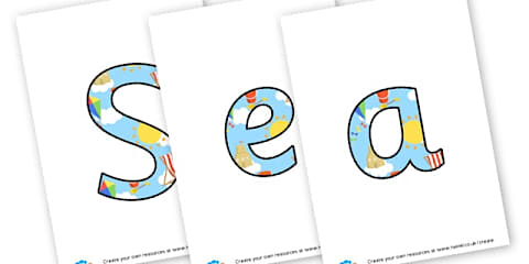Summer Display Lettering Summer-Themed Display Lettering