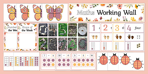 Wildflower Botanical Themed Lower Case Alphabet Flashcards