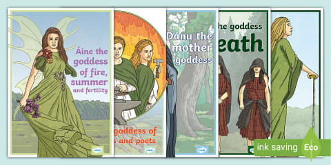 Irish Celtic Gods and Goddesses Colouring Pages