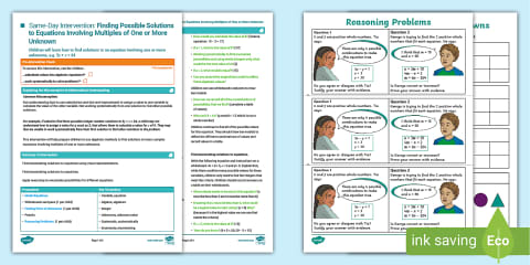 Year 6 Maths Same-Day Intervention Plan: Solving Two-Step Equations