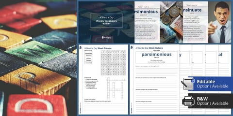 A Word a Day Activity Pack Week 14