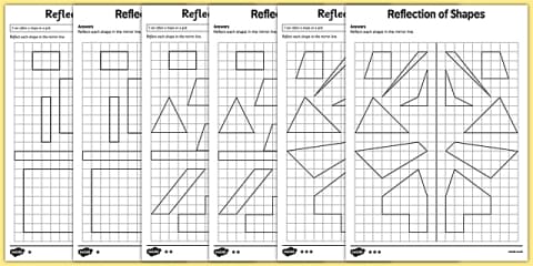 Translation of Shapes Worksheet Pack