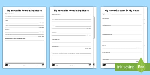Where Rooms Of The House Cut And Stick Activity