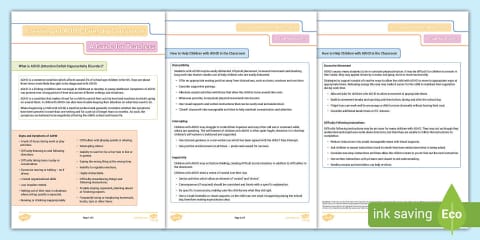 Twinkl Tuition -ADHD
