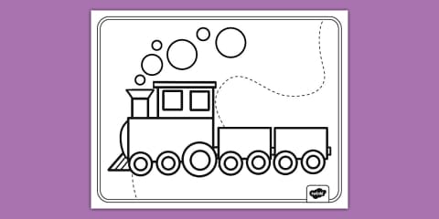 How To Draw a Train Worksheet