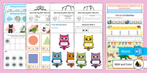FREE Prekindergarten Teaching Resources Sample Pack