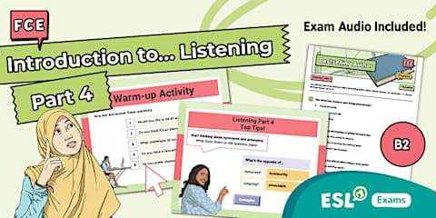B2 First (FCE) - Introduction to Listening - Part 3